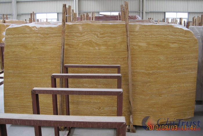 Golden Travertine Slab